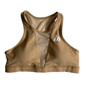 Muscle Nation Women's Tan Racer Back Mesh Sports Bra